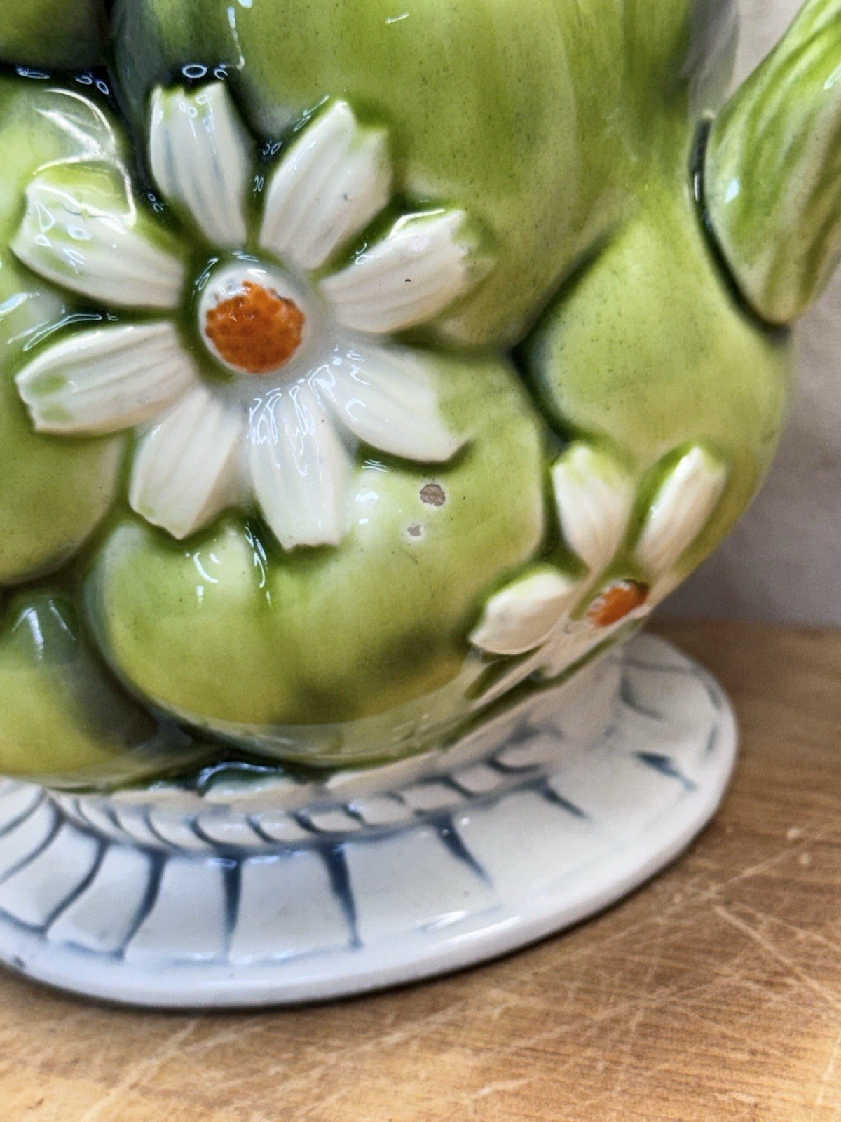 Vintage 1967 Inarco Daisy Green Pitcher #1477