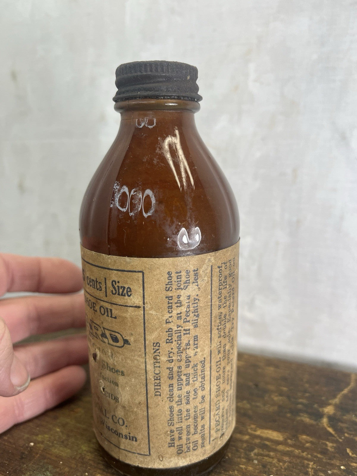 Picard Shoe Oil Bottle Vintage EMPTY