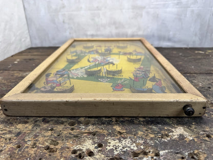 Antique Poosh-M-Up Jr. Baseball Tabletop Pinball 4 in 1 Game 1920-30s #1016
