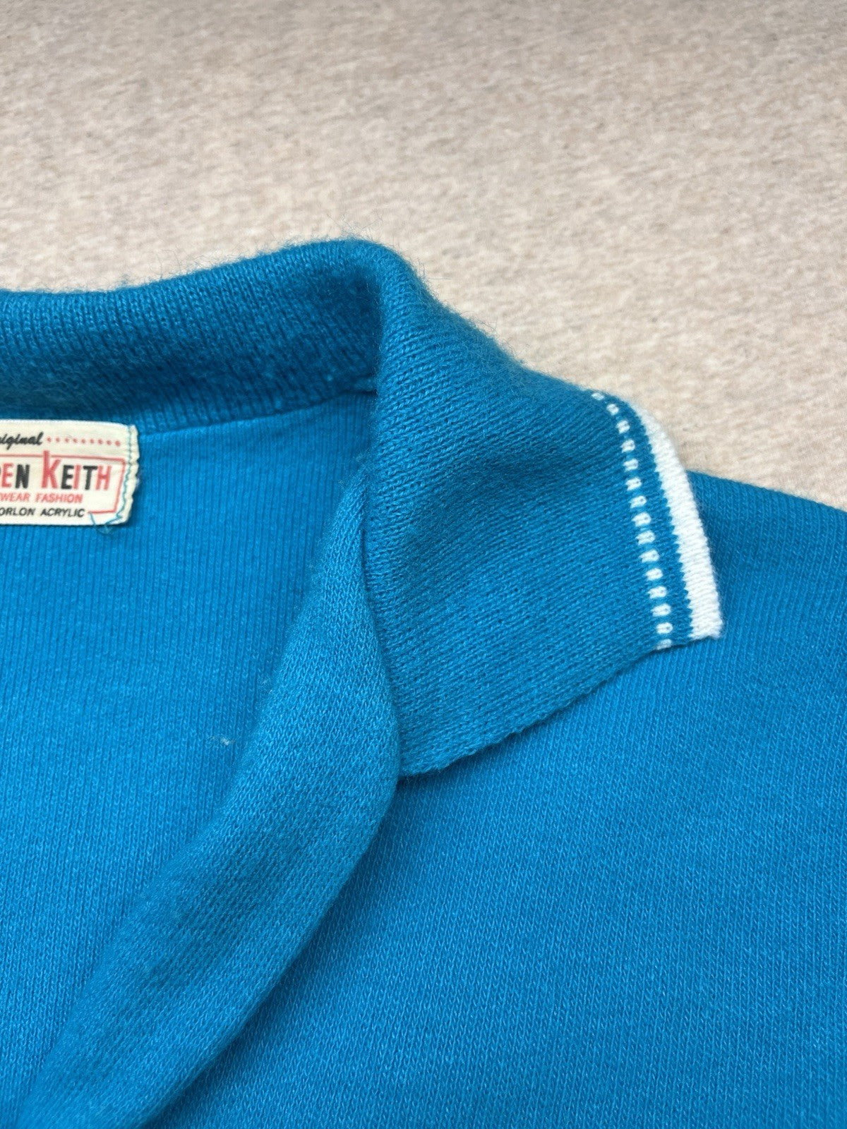1950s Women’s Blue S Sleeve Sweater W/pockets