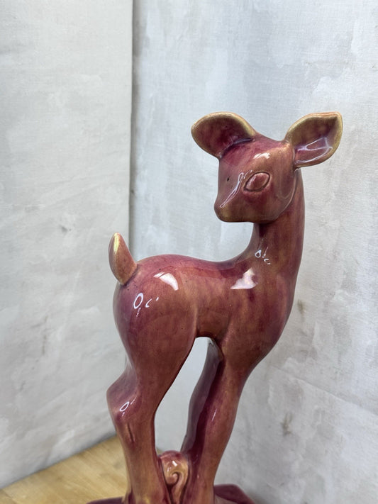 Gonder Deer Pottery Tall Vtg #1429