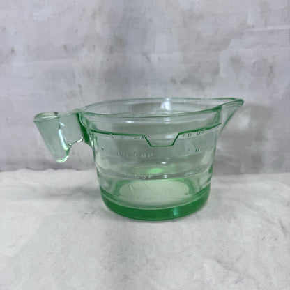 Green Uranium Glass Measuring Cup Vintage 