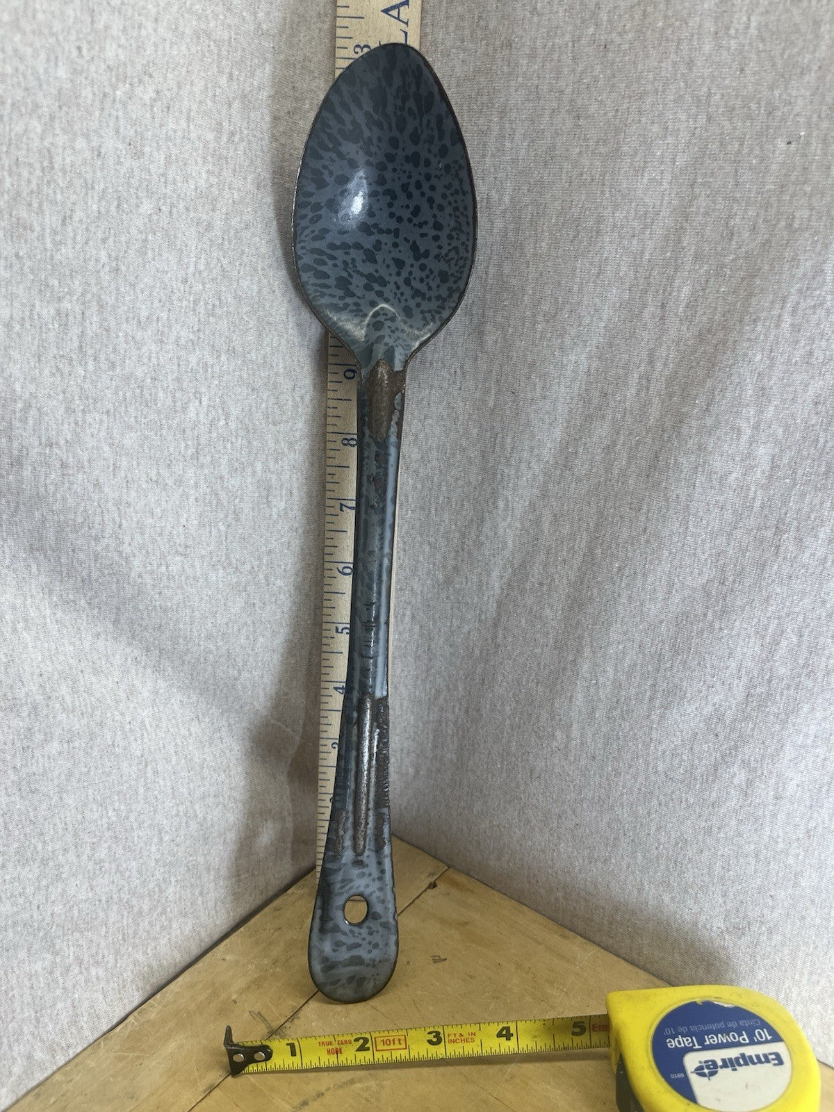 Grey Enamel 13” Spoon