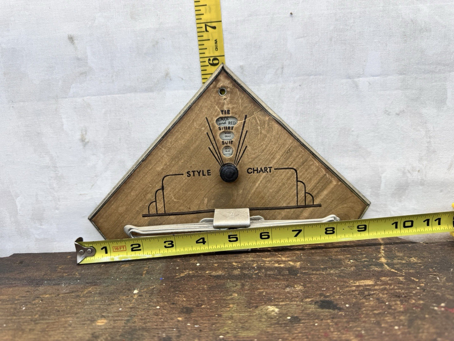 Style Chart Tie Rack Vtg #1428