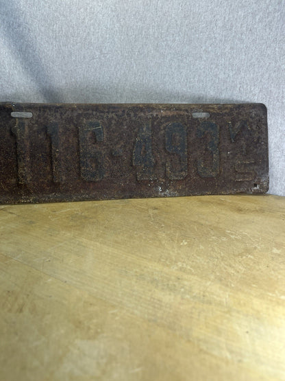 1926 Wisconsin License Plate 116-499