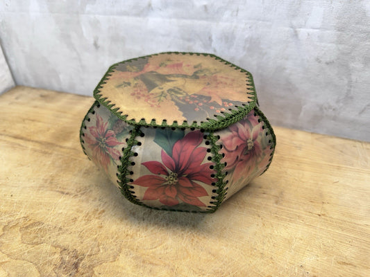 Hand Made Christmas Card Bowl Vintage