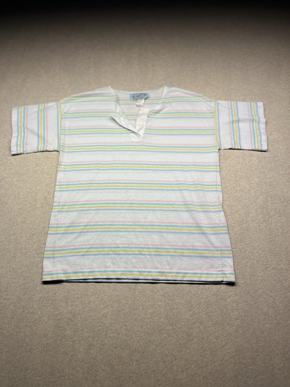 1950s Women’s Striped Knit S Sleeve Shirt