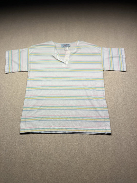 1950s Women’s Striped Knit S Sleeve Shirt
