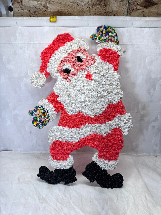 Santa Claus Christmas Popcorn Sign Vintage #1952