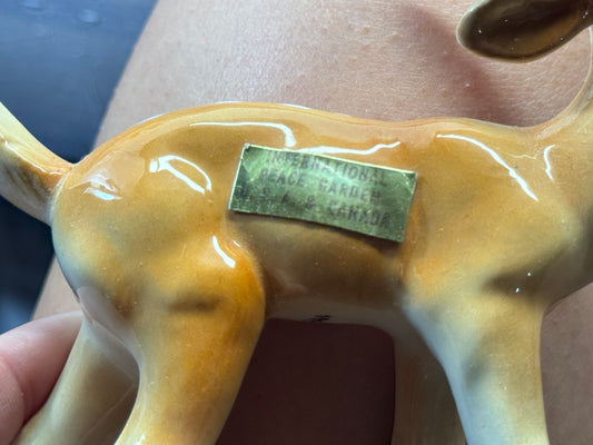 International Peace Garden Deer Figurines Japan Vintage #1986
