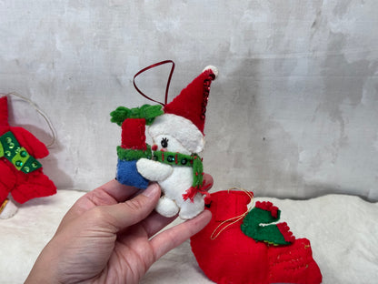 Vintage Christmas Felt Ornaments #1786