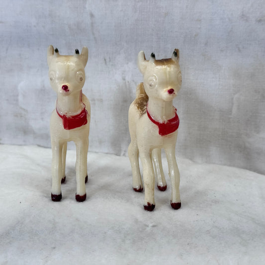 Rudolph Hard Plastic Vintage Ornaments #2079