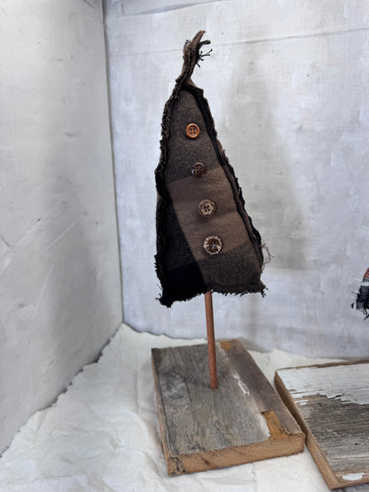 Hand Crafted Christmas Trees set of 3 #1925