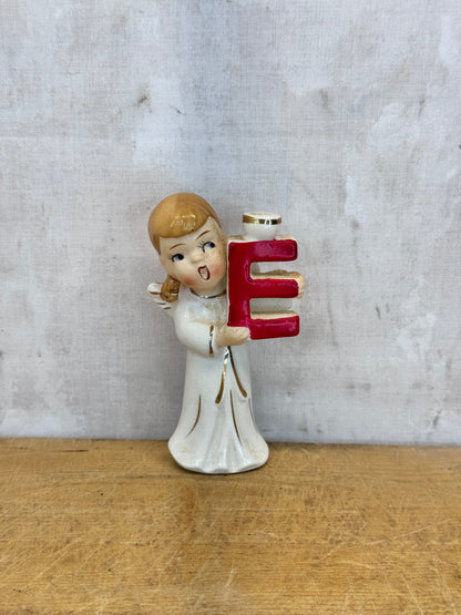 Vintage Christmas Napco Angel Replacement Letter E #1678