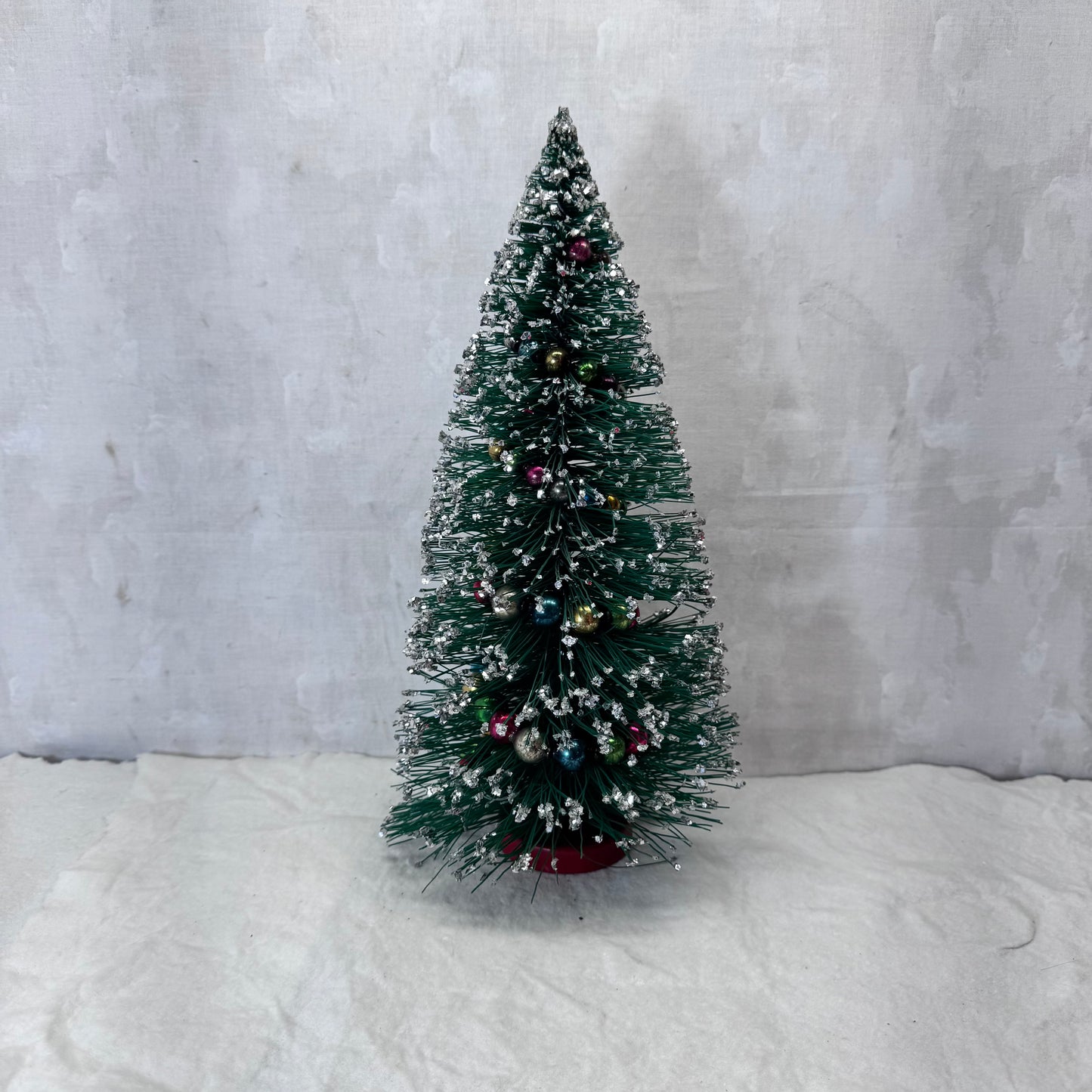 Large Bottle Brush Tree Mini Ornament Garland Vintage #2059