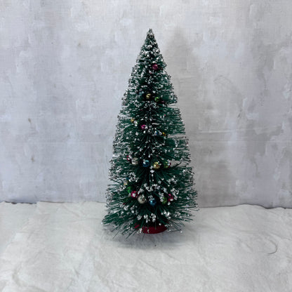 Large Bottle Brush Tree Mini Ornament Garland Vintage #2059