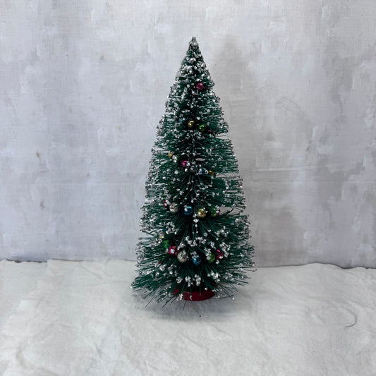 Large Bottle Brush Tree Mini Ornament Garland Vintage #2059