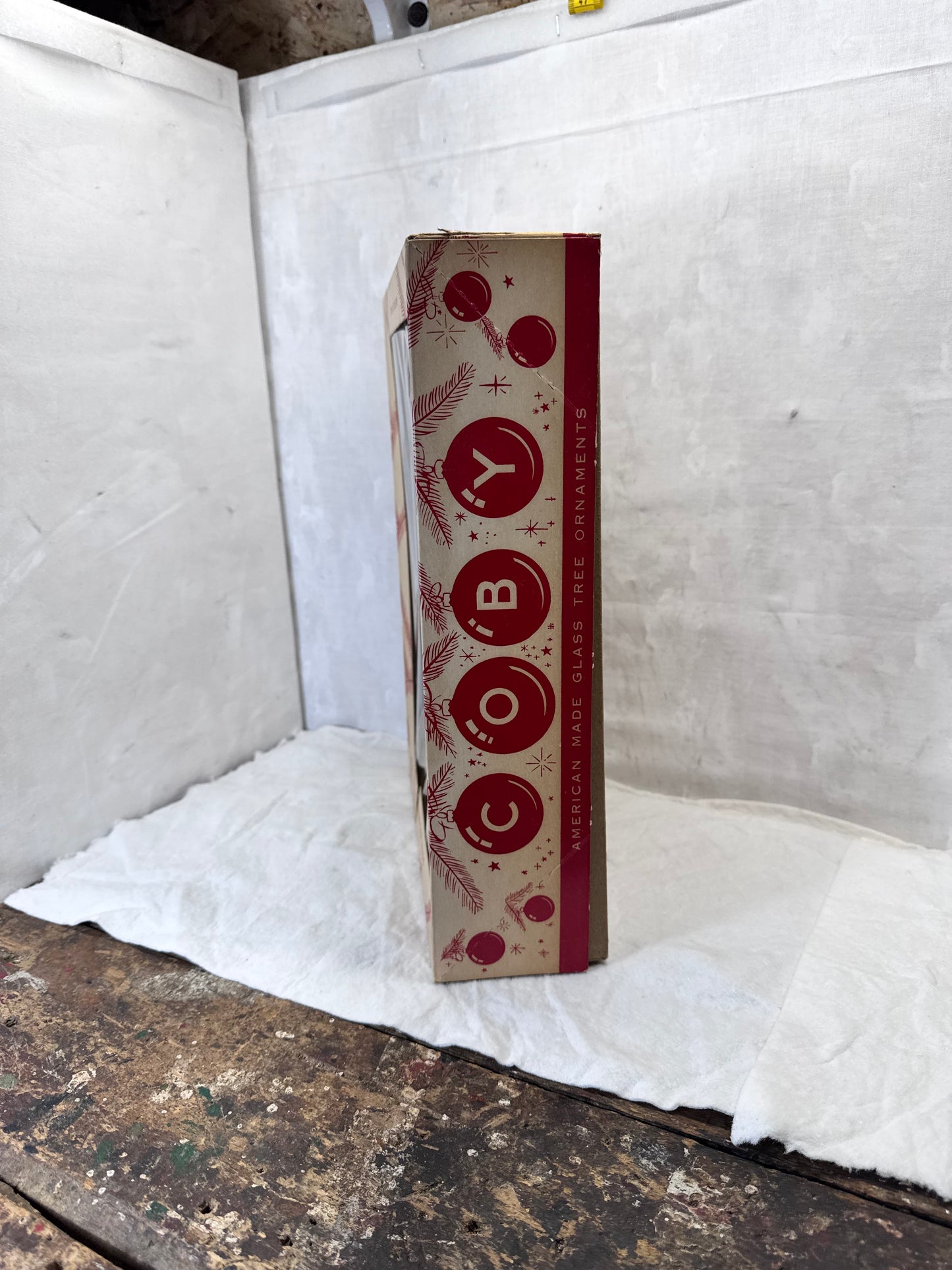 Coby Christmas Ornament Box Empty Vintage #1973