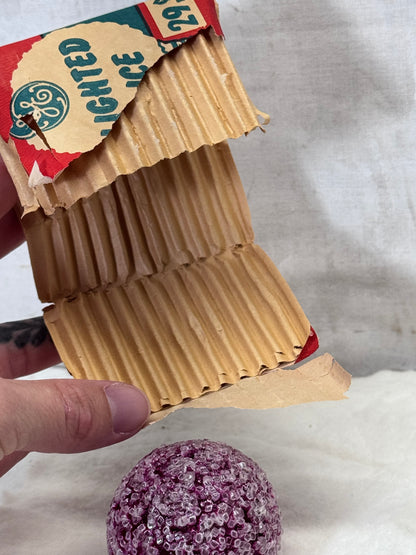 Purple Lighted Ice Lightbulb Vintage D30 120 Volt NOS #1876