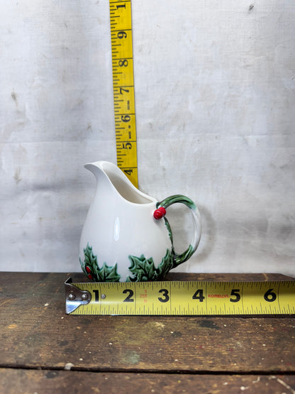 Lefton Japan Mistletoe Sugar & Creamer Set #1731