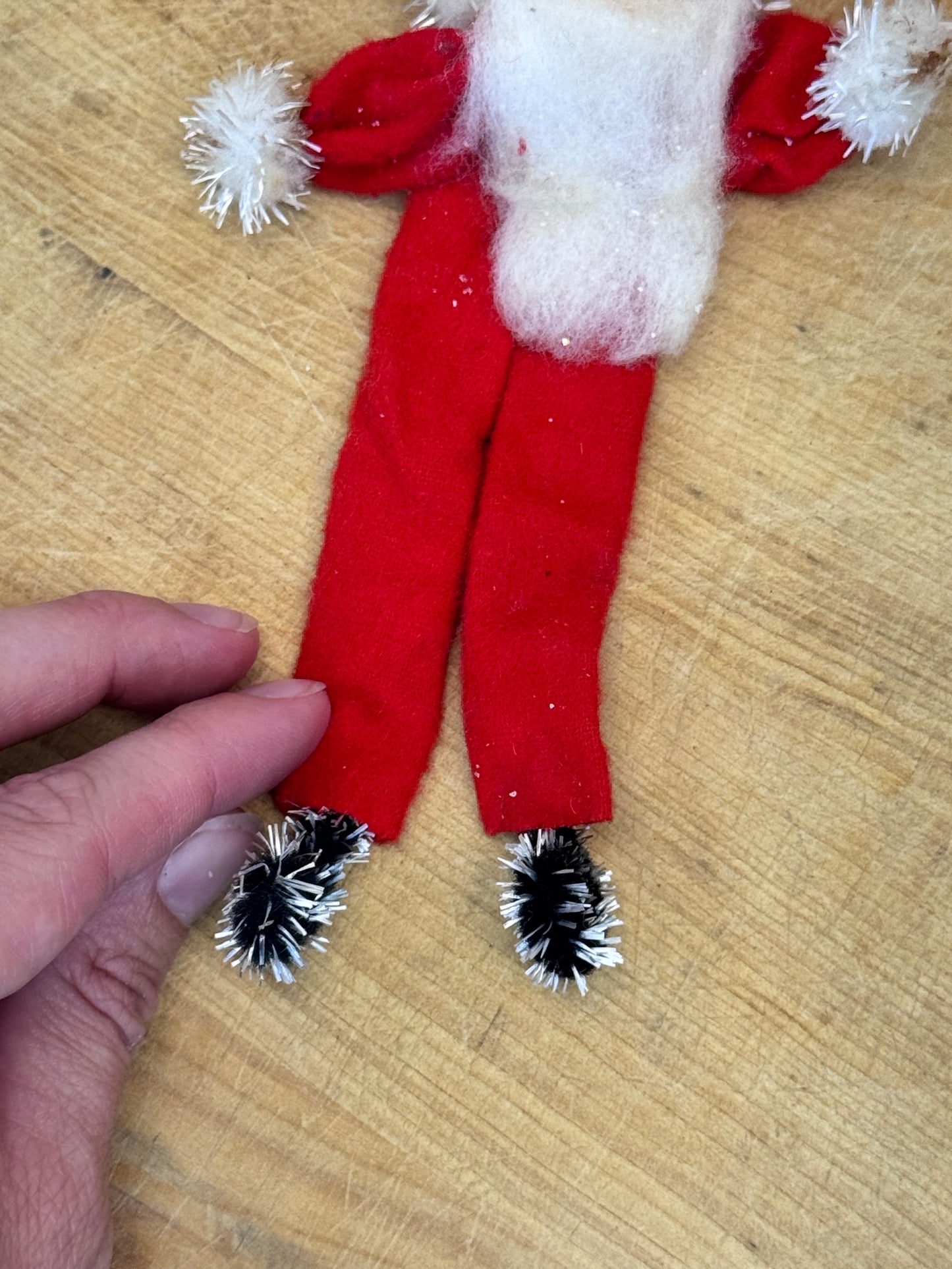 Vintage Japan Pencil Santa Ornament #1634