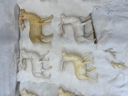 Celluloid Reindeer Bundle of 12 Flawed #2006