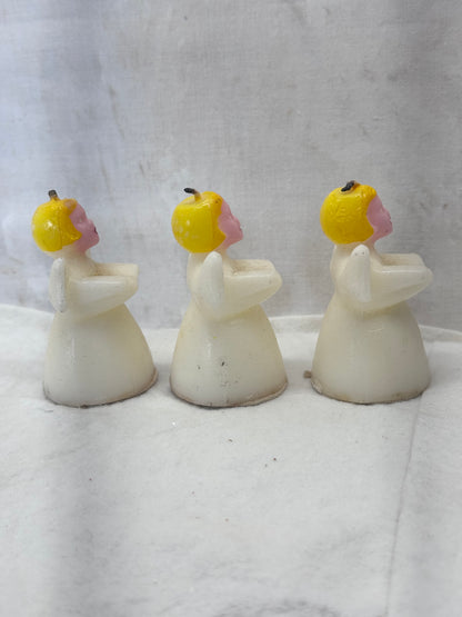 Tavern Candle 3 Singing Angels Vintage Christmas #1988