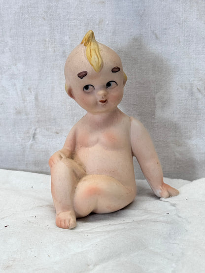 Baby Kewpie Cupie Doll Ceramic Figurine Vintage Christmas #2107