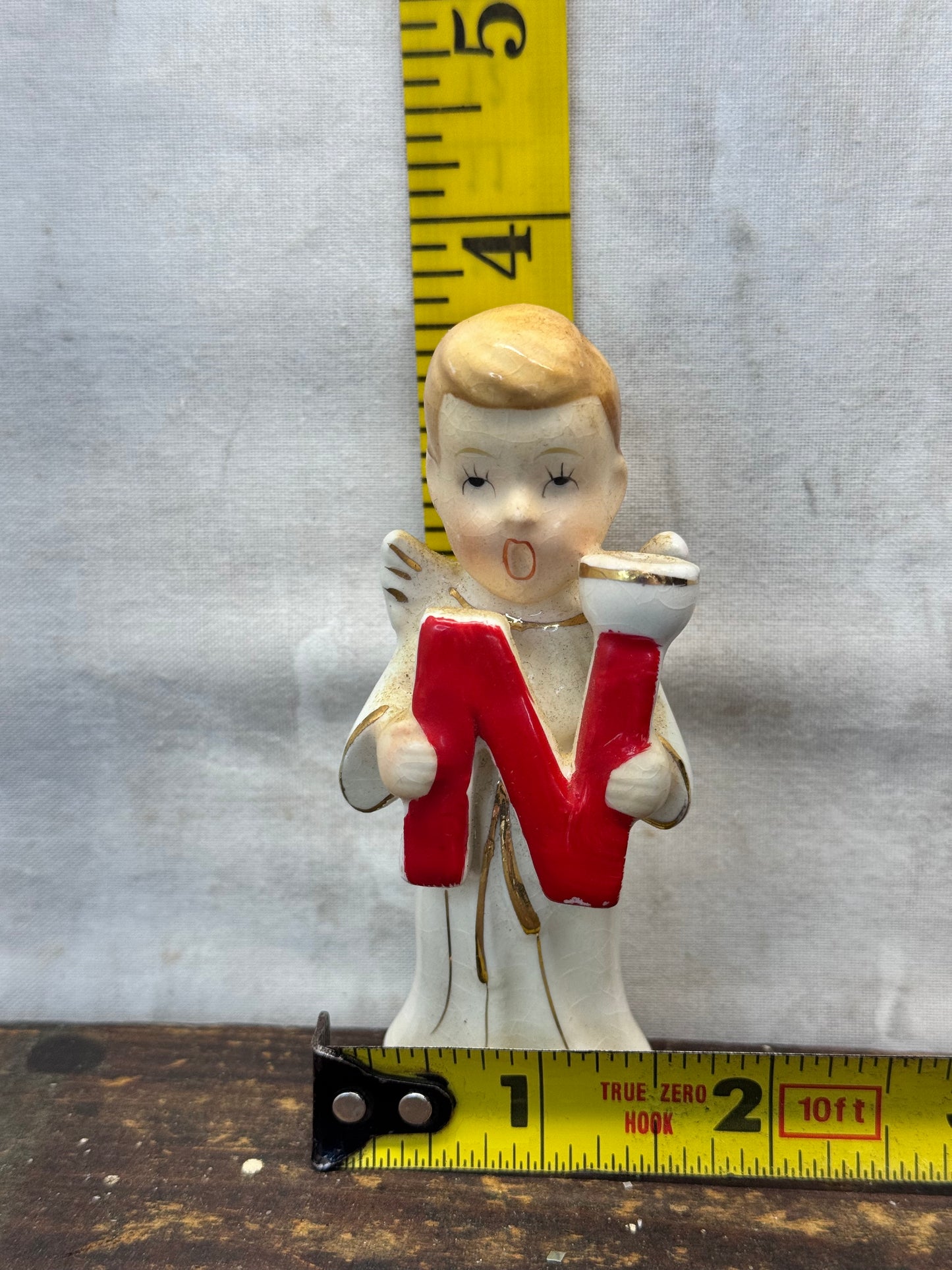 Vintage Napco Christmas Angel Replacement Letter N #1679