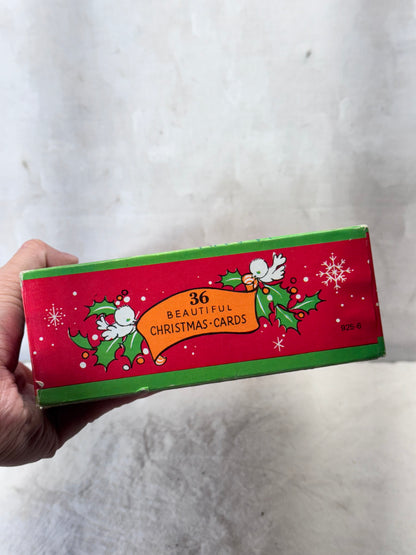 Santa Claus Christmas Cards Box Vintage EMPTY #1941