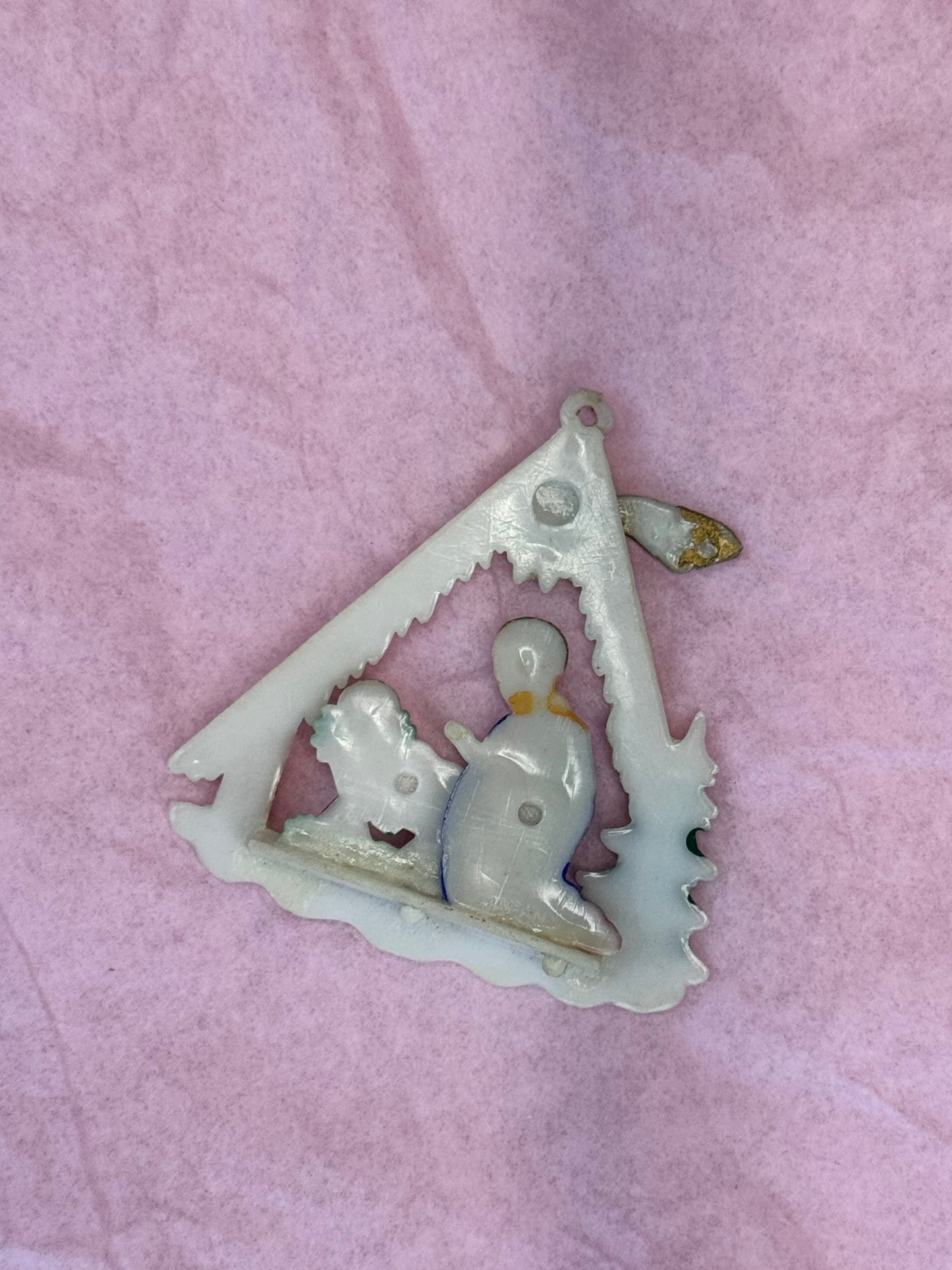 Vintage Germany Diorama Nativity Ornament #1688