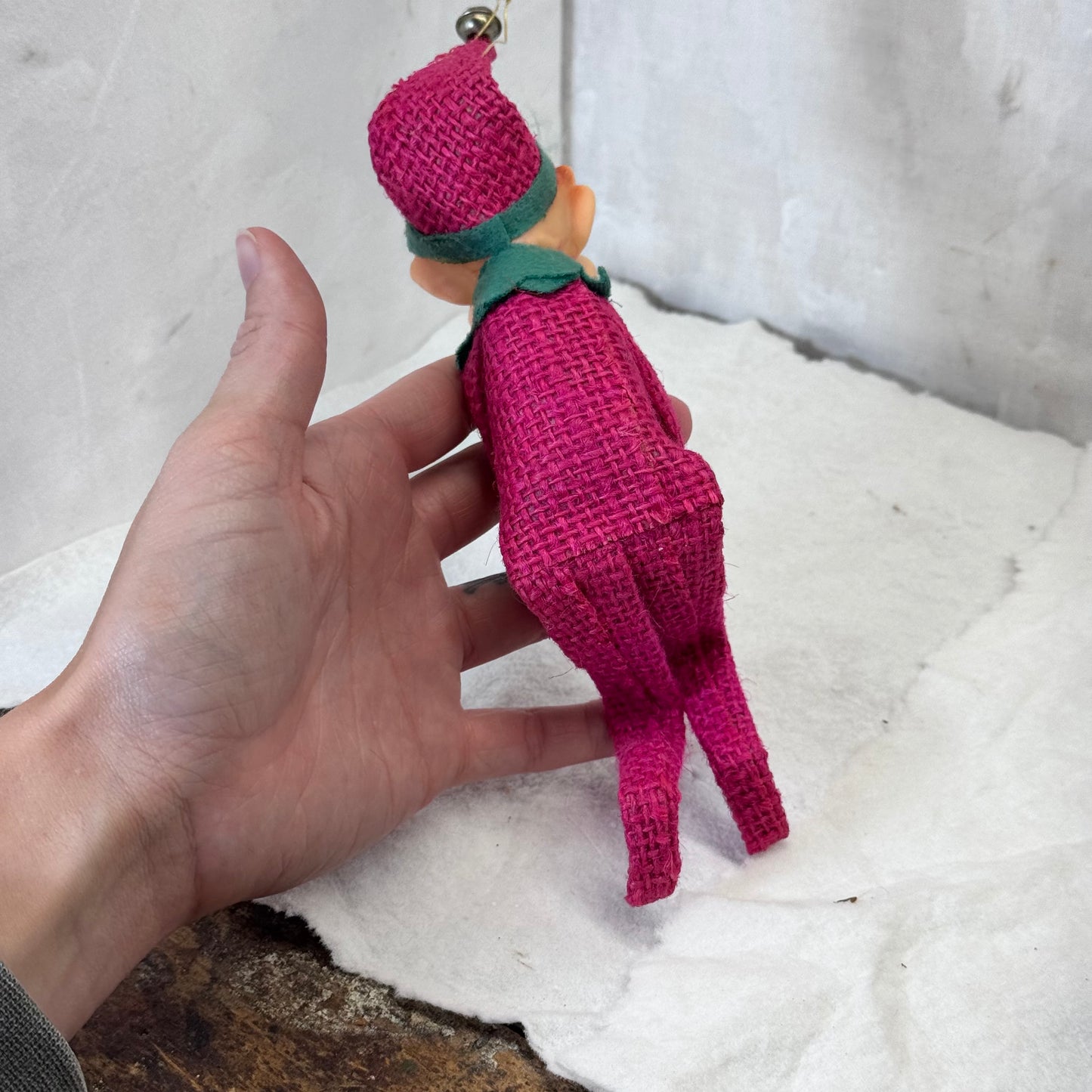 Unique Knee Hugger Elf Vintage Ornament #2097