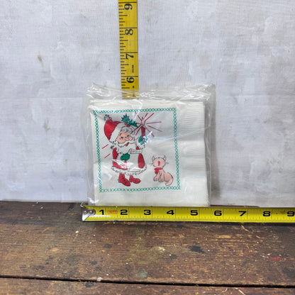 Santa Christmas Napkins NOS Vintage #2144