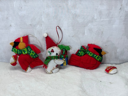Vintage Christmas Felt Ornaments #1786