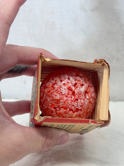 Red Lighted Ice Lightbulb Vintage D30 120 Volt NOS #1875