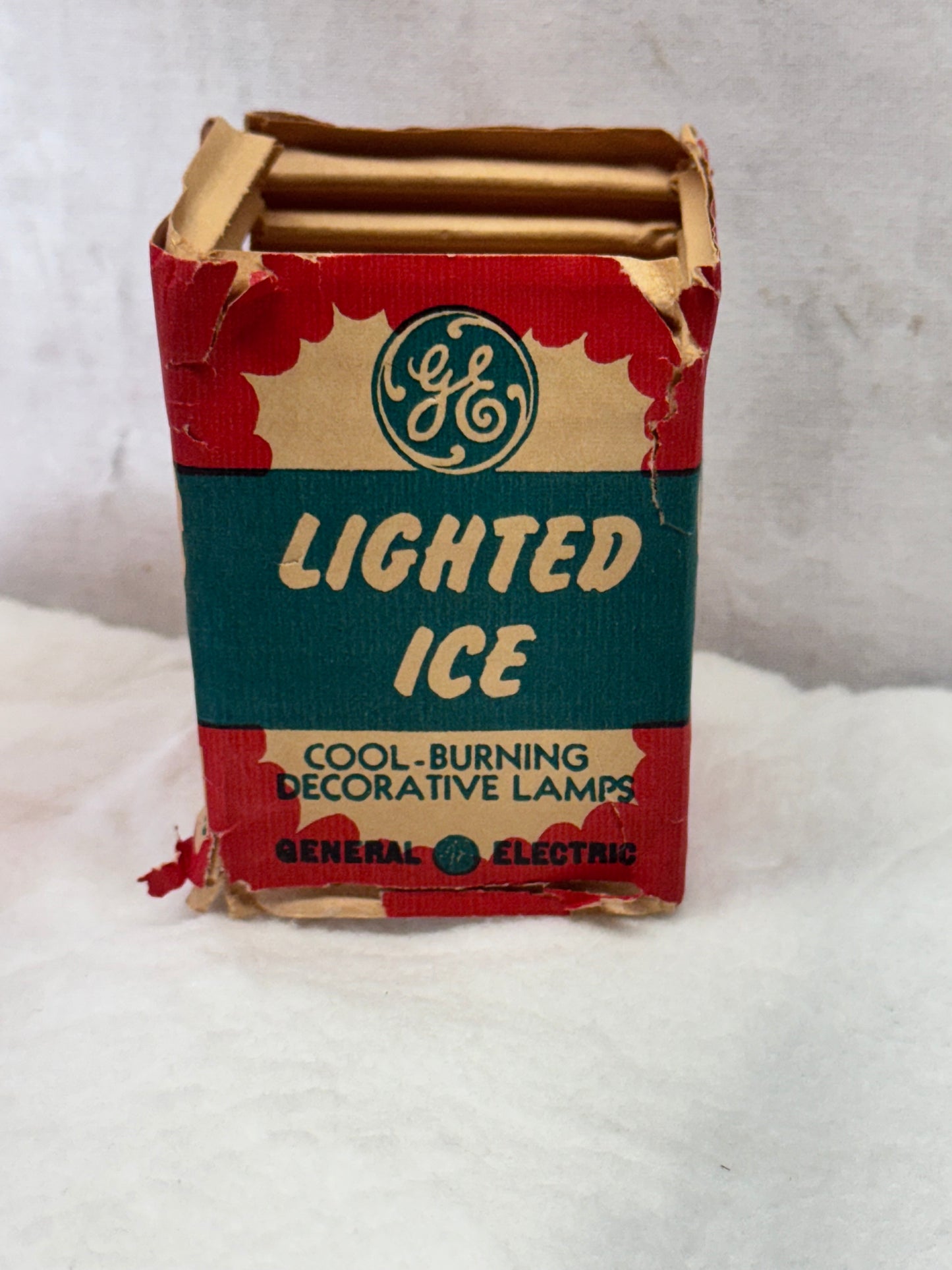 Red Lighted Ice Lightbulb Vintage D30 120 Volt NOS #1875