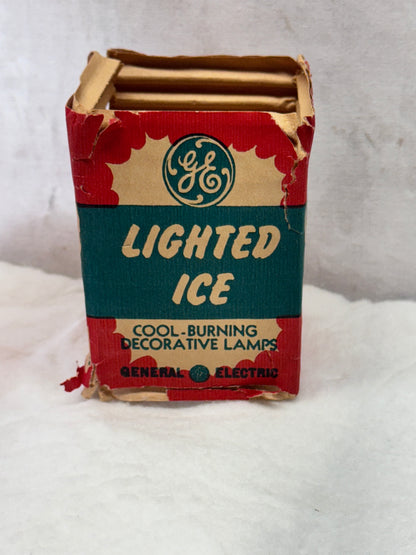 Red Lighted Ice Lightbulb Vintage D30 120 Volt NOS #1875