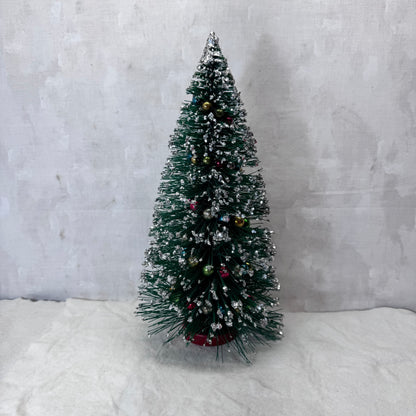 Large Bottle Brush Tree Mini Ornament Garland Vintage #2059