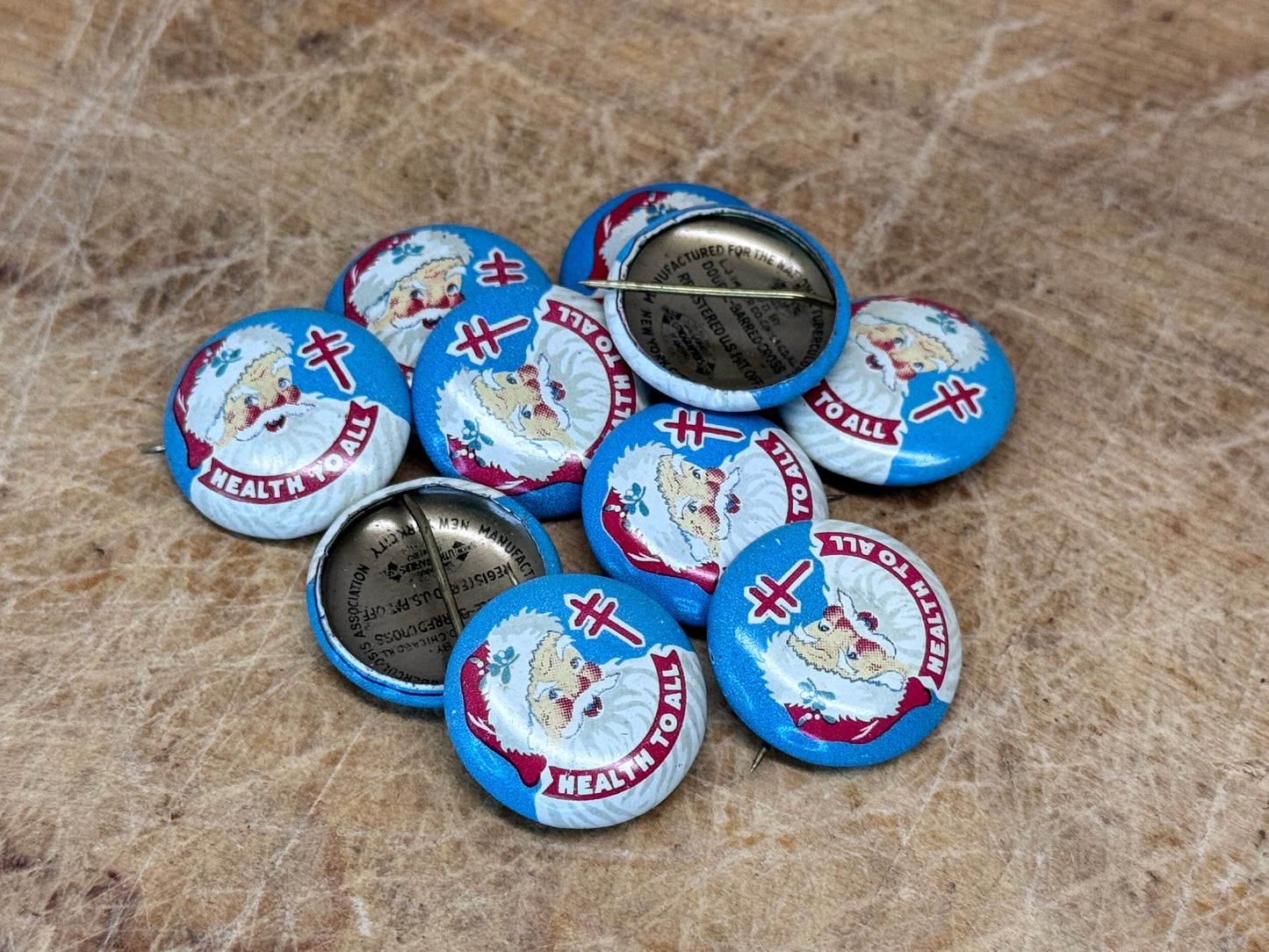 Santa Vintage Pinbacks National Tuberculosis Association #1627