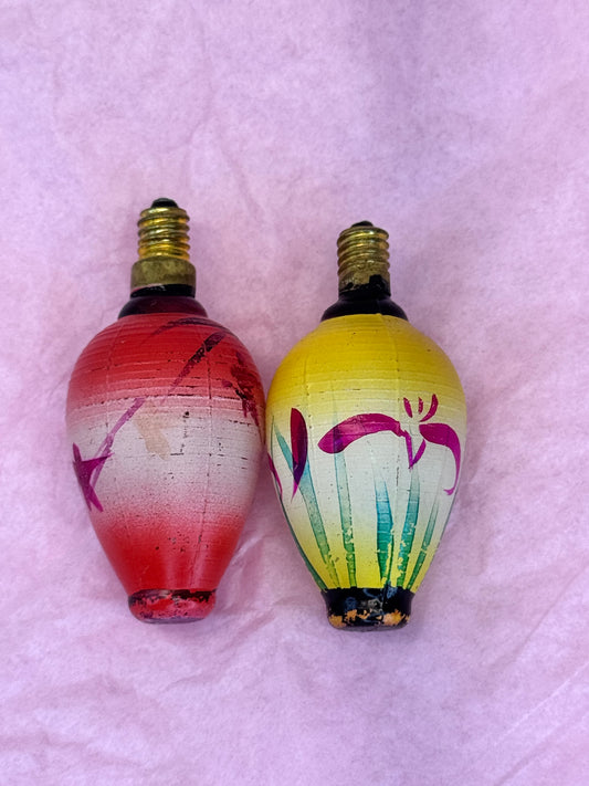 Vintage Japan Christmas Lantern Light Bulbs #1676