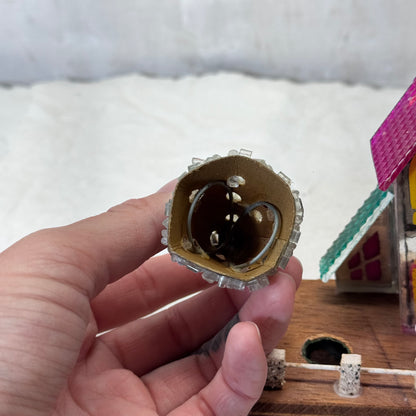 Twinkle Lite Putz Christmas House Vintage Flawed #2197