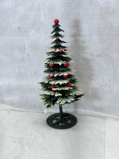 Plastic Snow Berry Pine Tree Vintage #1982