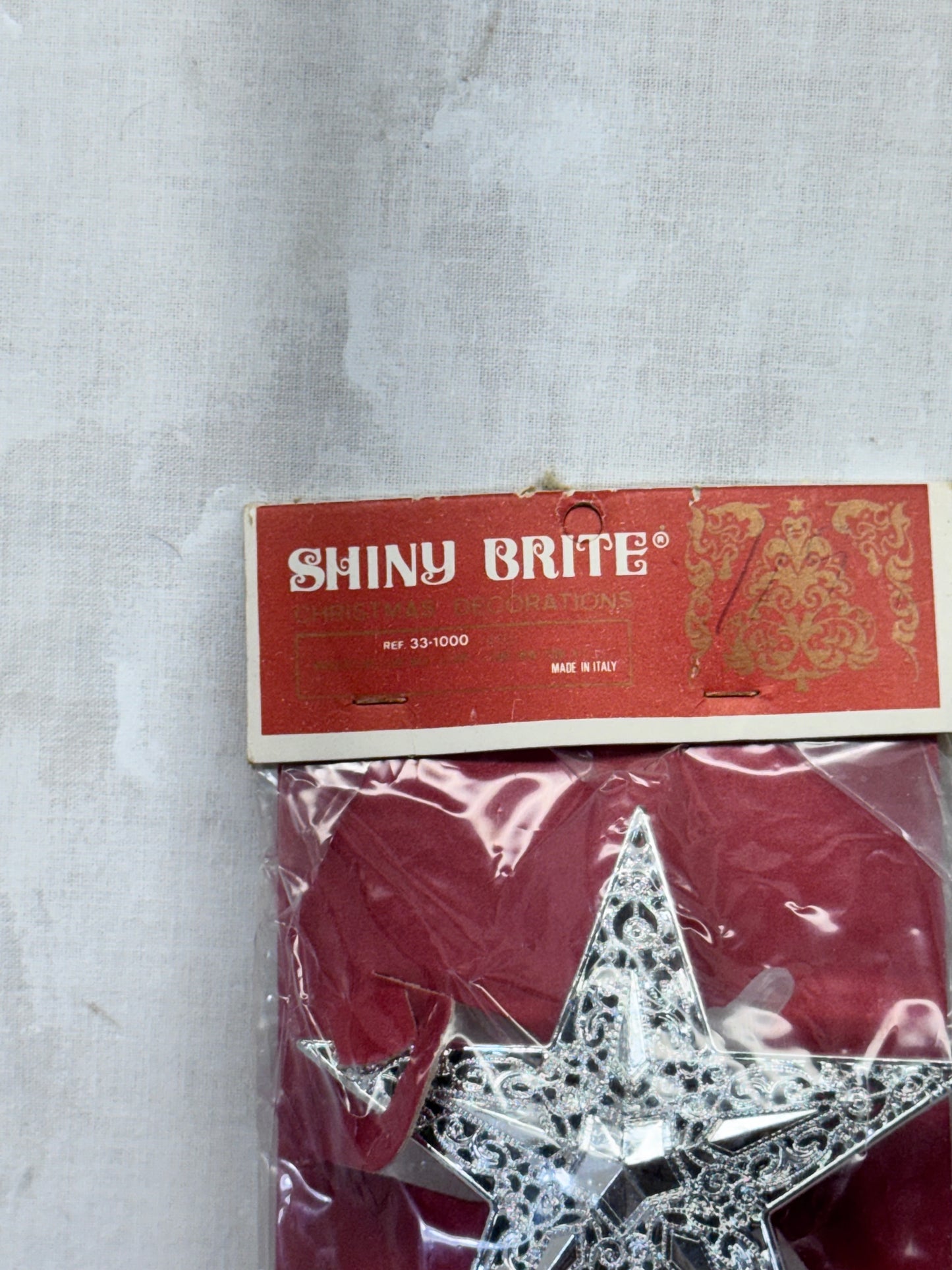 NOS Shiny Brite Plastic Star Ornaments Vintage #1943