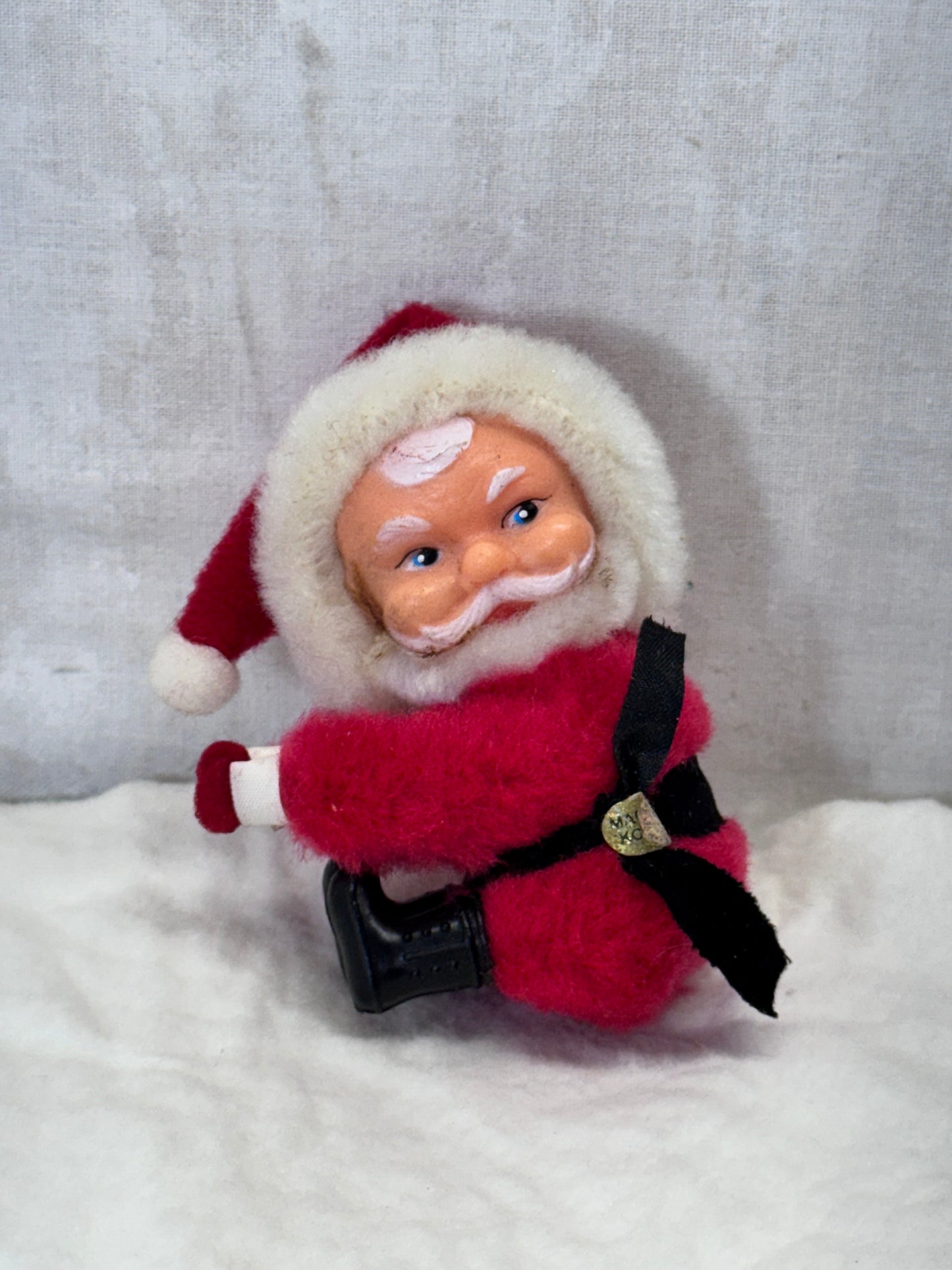 Felt Santa Claus Hugger Clip On Christmas Vintage #1874