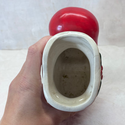 Holt Howard Santa Christmas Boot Vase Dish Vintage Japan 1960 Large #2055