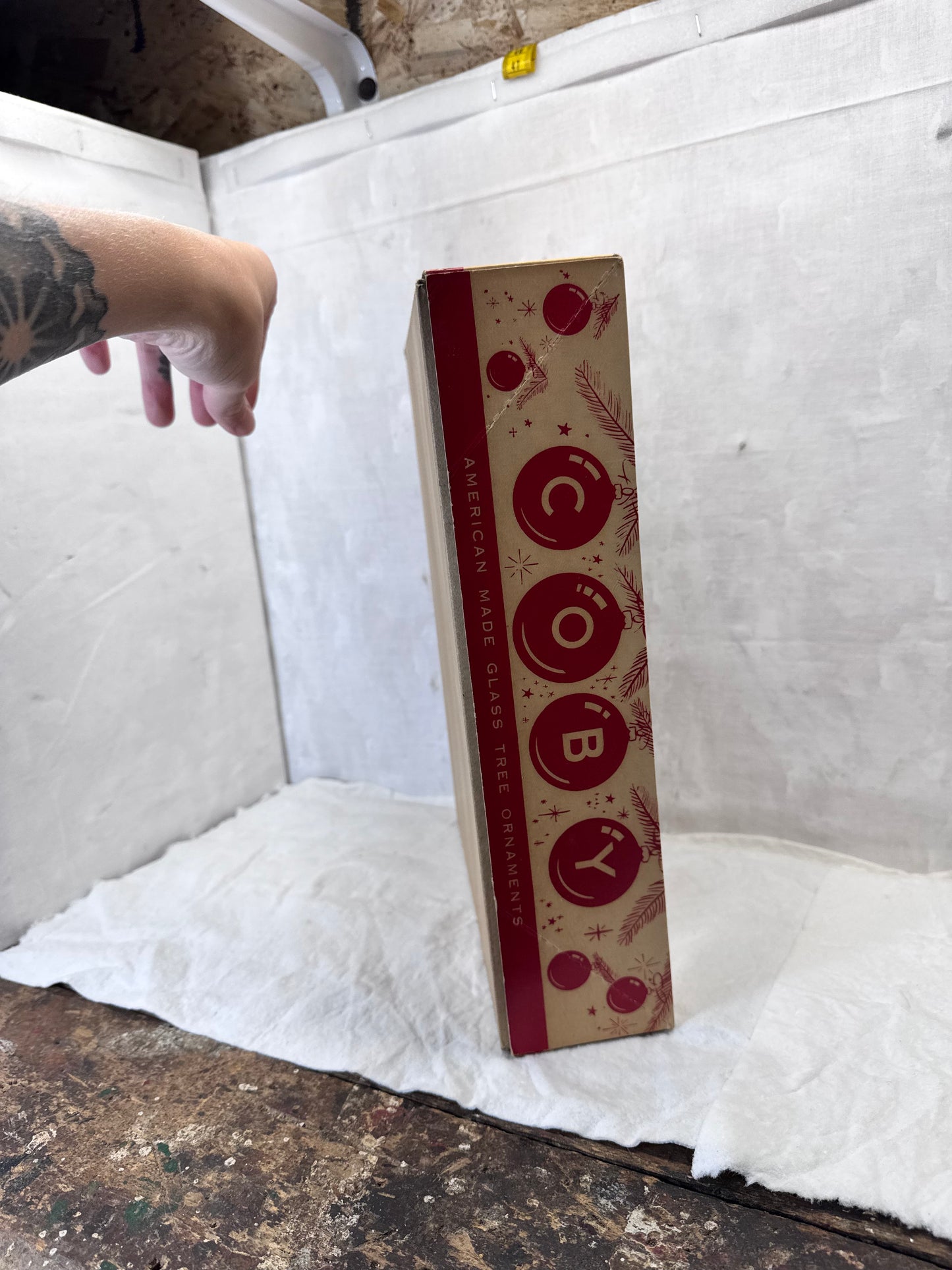 Coby Christmas Ornament Box Empty Vintage #1973