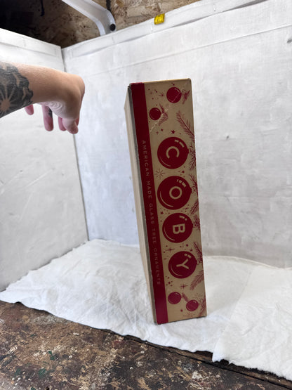 Coby Christmas Ornament Box Empty Vintage #1973