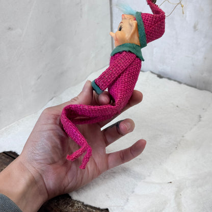 Unique Knee Hugger Elf Vintage Ornament #2097
