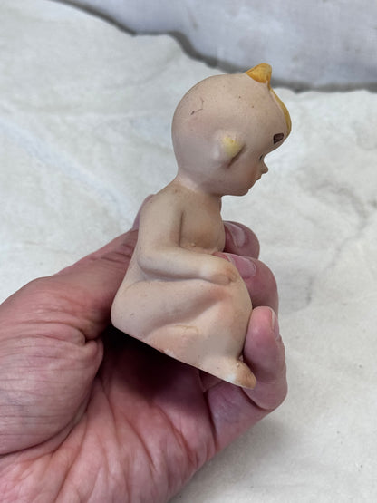 Baby Kewpie Cupie Doll Ceramic Figurine Vintage Christmas #2107