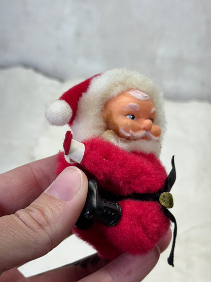 Felt Santa Claus Hugger Clip On Christmas Vintage #1874